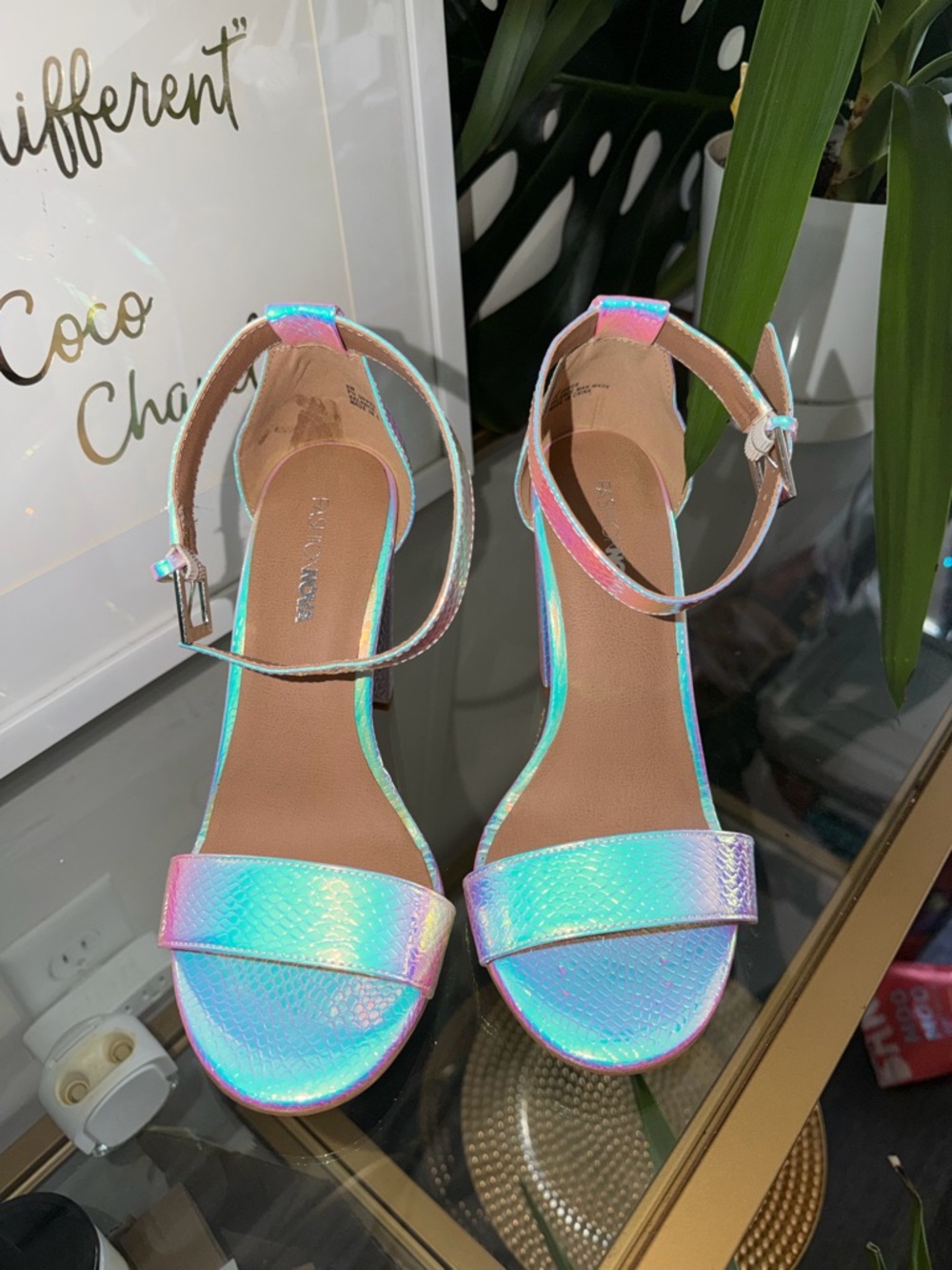 Iridescent High Heel Sandals - Picture 9 of 9
